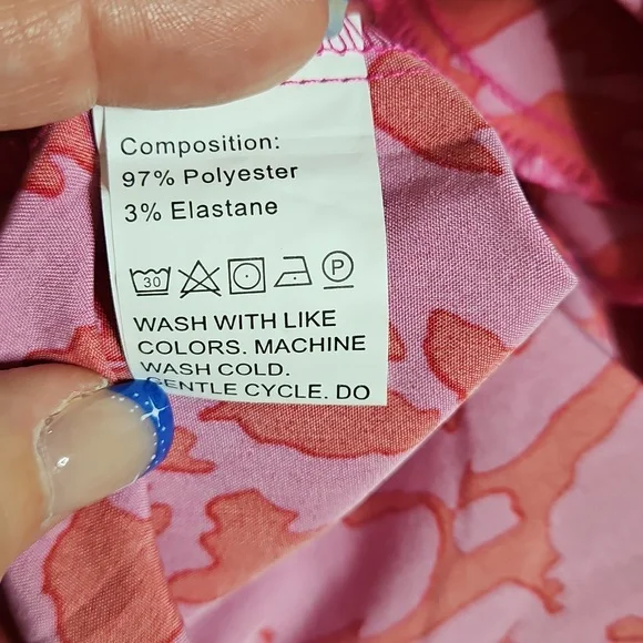 Pink and Red Short Sleeve Maxi Dress Size Extra Large - Picture 7 of 8